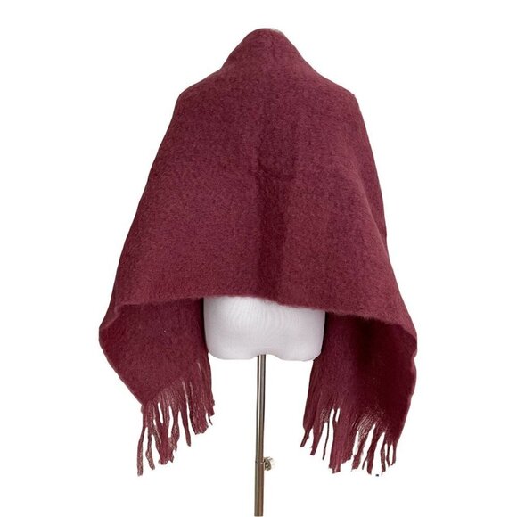 Vintage Mauve Mohair Wool Wrap Cottagecore Maiden by the Sea Shawl Boho Scarf - Picture 6 of 6